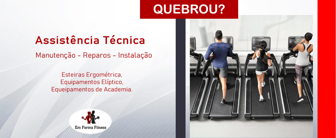 Conserto de Esteiras Ergométrica, Atendemos Academias, Residências, Condomínios, Clínicas, Hotéis em SP.
